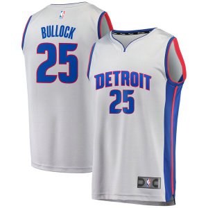 Camiseta Reggie Bullock 25 Detroit Pistons Statement Edition Gris Hombre